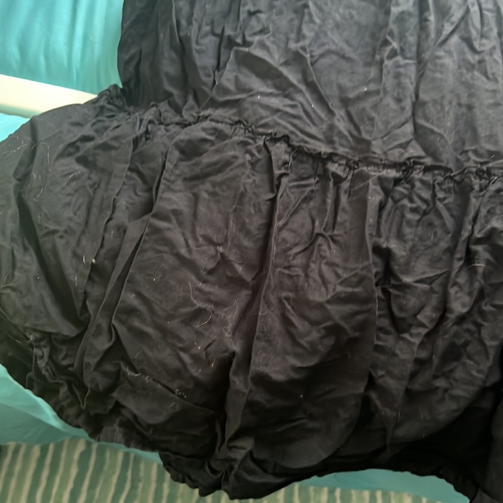 Long Black Ruffle Skirt - Picture 2 of 3
